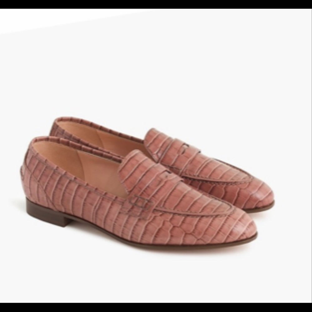 Croc Embossed Loafers
